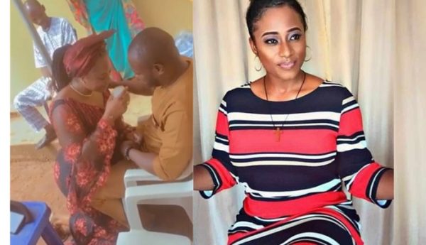 Nigerian feminists lament as popular feminist ties the knot, kneels down for husband