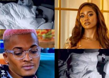 BBNaija: "Sleeping with a stranger you just met" - Groovy and Beauty's 'under the duvet movements' sparks reactions (Video)