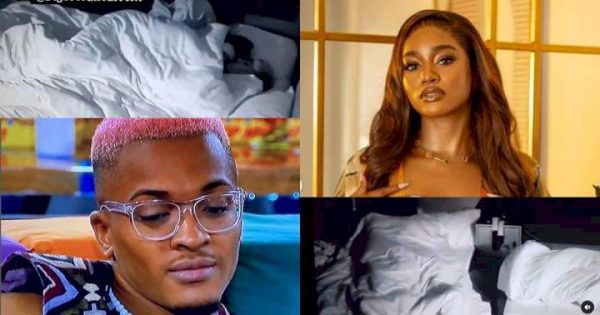 BBNaija: "Sleeping with a stranger you just met" - Groovy and Beauty's 'under the duvet movements' sparks reactions (Video)