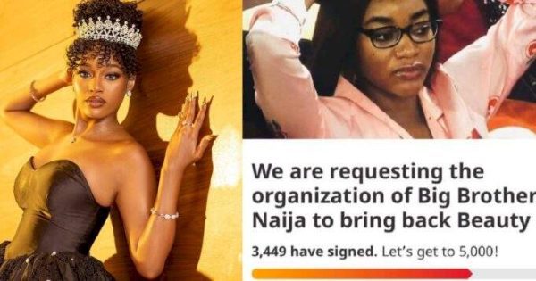 Reactions as over 3000 fans sign petition for organisers to bring back disqualified housemate, Beauty