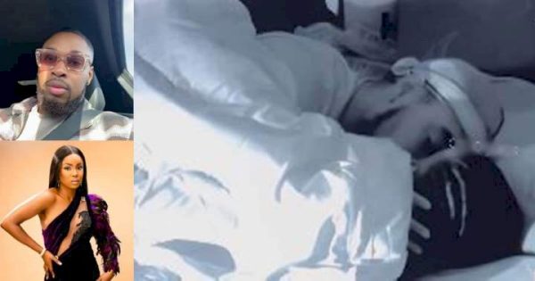 Sheggz and Bella passionately lock lips under the duvet (Video)