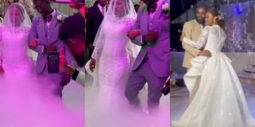 Ent.News: Emotional moment Mercy Chinwo tears up as she walks down the aisle (Video) 1 Emotional moment Mercy Chinwo tears up as she walks down the aisle (Video)