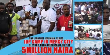 News: Meet Nigerian Prophet, Jeremiah Omoto Fufeyin who runs an IDP camp for flood victims, release five million naira donation (Watch Video)