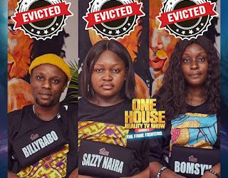 Ent.News: Billybabo, Sazzy Naira and Bomsyy evicted from the One House Reality Tv Show