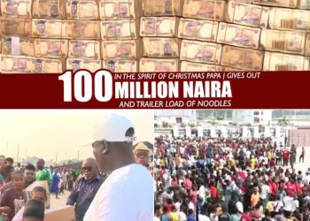 News: Billionaire Prophet Jeremiah Omoto Fufeyin distributes whooping 100Million Naira and trucks of noodles to Celebrate Christmas with Nigerians