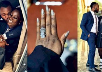 Pastor Paul Enenche's daughter, Deborah flaunts her crown-inspired wedding ring in new photos