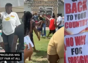 "Go back to your country" - Ghanaian Wig Sellers Association disrupt wig fair organized by Nigerian wig seller (Video)