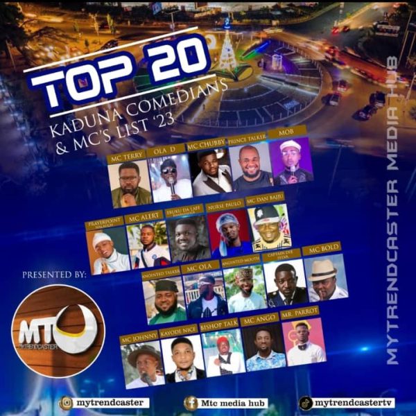 Ent.News: MyTrendCaster Unveils the Top 20 Kaduna Comedians and MCs of 2023