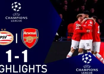 Sports: PSV Eindhoven 1 – 1 Arsenal (Dec-12-2023) Champions League Highlights