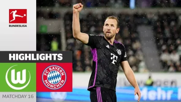 Sports: Wolfsburg 1 – 2 Bayern Munich (Dec-20-2023) Bundesliga Highlights
