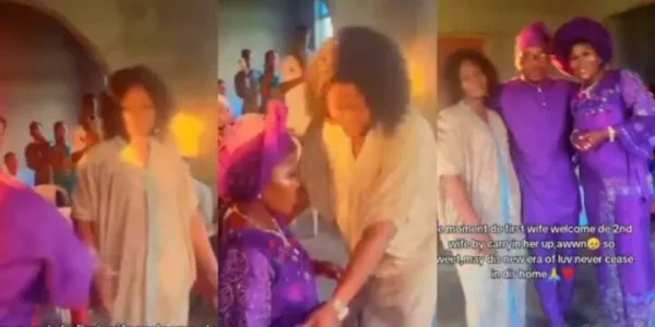 Ent.News: She’s not happy” – Reactions trail video of a lady welcoming her husband’s second wife into the family